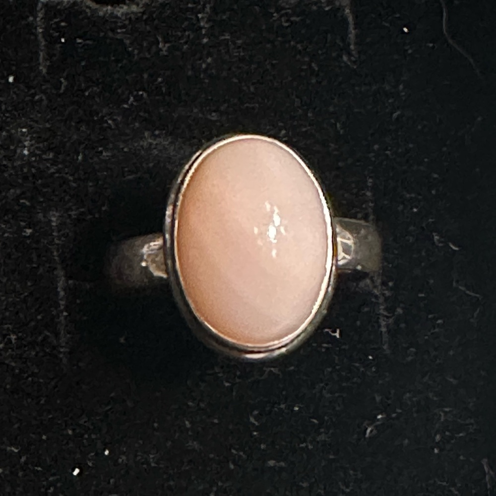 Solid Sterling Silver size 8 moonstone